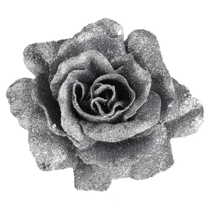 Depot Fleur Artificielle Scintillante Rose Sur Clip^ Décoration De La Couronne De L'Avent