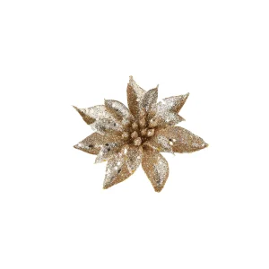 Depot Fleur Artificielle Scintillante Etoile De Noël Sur Clip^ Décoration De La Couronne De L'Avent