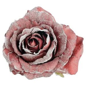 Depot Fleur Artificielle Scintillante Rose Sur Clip^ Décoration De La Couronne De L'Avent