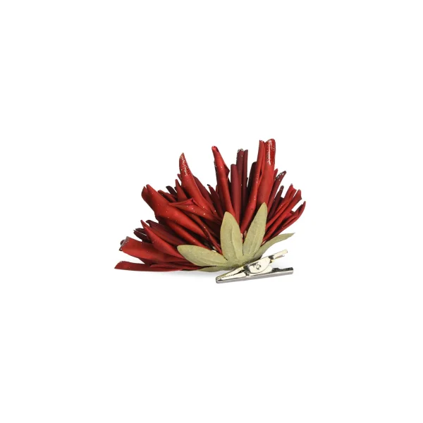 Depot Fleur Artificielle Scintillante Dahlia Sur Clip^ Décoration De La Couronne De L'Avent
