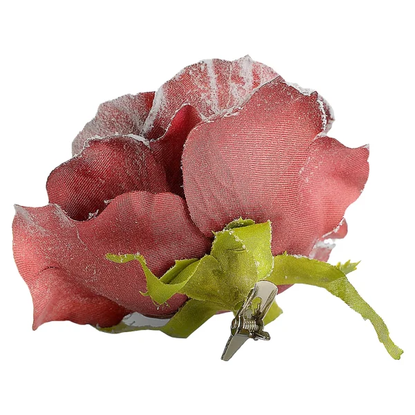 Depot Fleur Artificielle Scintillante Rose Sur Clip^ Décoration De La Couronne De L'Avent