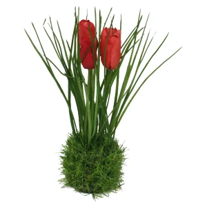 Depot Fleur Artificielle Tulipe Dans Une Boule D'Herbe^ Arbres Artificiels