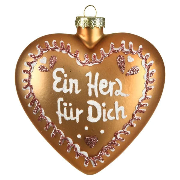 Depot Glas-Baumschmuck Lebkuchenherz^ Pendentifs & Clips