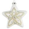 Depot Glas-Baumschmuck Stern Schnee^ Pendentifs & Clips