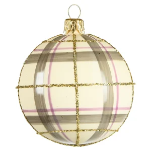 Depot Glas-Weihnachtskugel Checkered^ Boules & Pointes D'Arbres