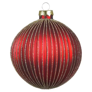Depot Glas-Weihnachtskugel Glitterstripe^ Boules & Pointes D'Arbres