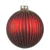 Depot Glas-Weihnachtskugel Glitterstripe^ Boules & Pointes D'Arbres