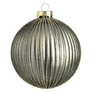 Depot Glas-Weihnachtskugel Glitterstripe^ Boules & Pointes D'Arbres