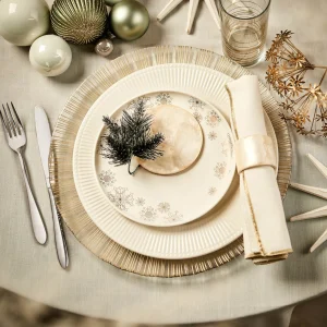 Depot Glas-Weihnachtskugel Glitterstripe^ Boules & Pointes D'Arbres