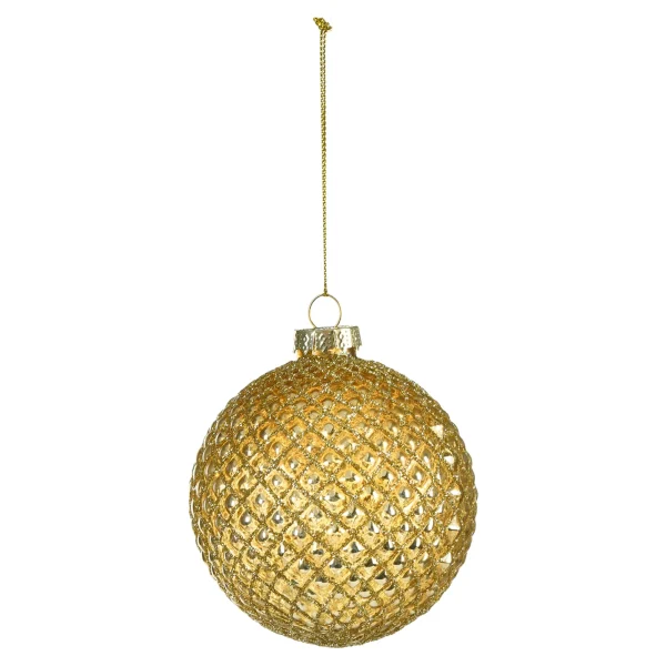 Depot Glas-Weihnachtskugel Rauten Relief^ Boules & Pointes D'Arbres