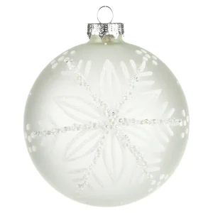 Depot Glas-Weihnachtskugel Schneeflocke^ Boules & Pointes D'Arbres