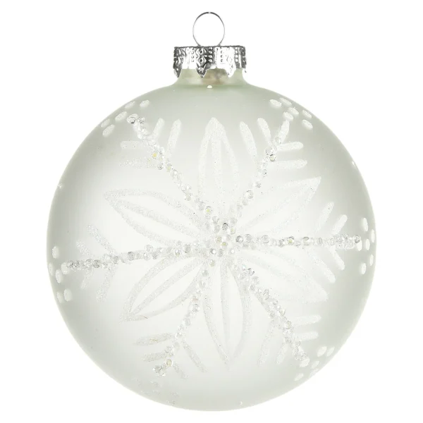 Depot Glas-Weihnachtskugel Schneeflocke^ Boules & Pointes D'Arbres