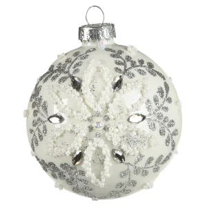 Depot Glas-Weihnachtskugel Schneeblume^ Boules & Pointes D'Arbres