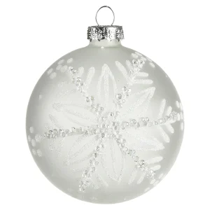 Depot Glas-Weihnachtskugel Schneeflocke^ Boules & Pointes D'Arbres