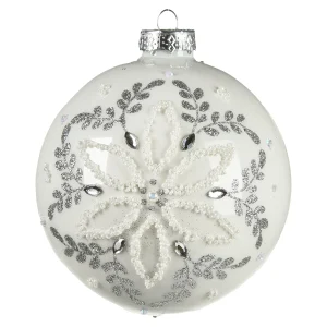 Depot Glas-Weihnachtskugel Schneeblume^ Boules & Pointes D'Arbres