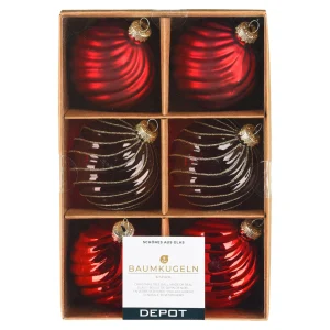 Depot Glas-Weihnachtskugel-Set Spiral^ Boules & Pointes D'Arbres