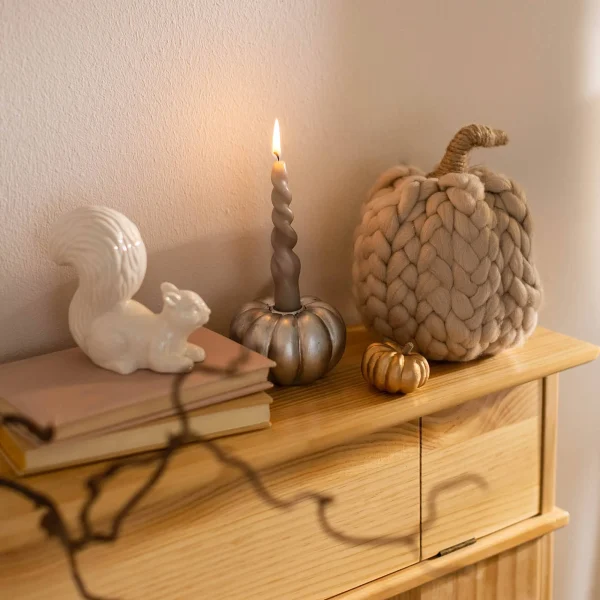 Depot Objet Décoratif Citrouille Tricotee En Torsade