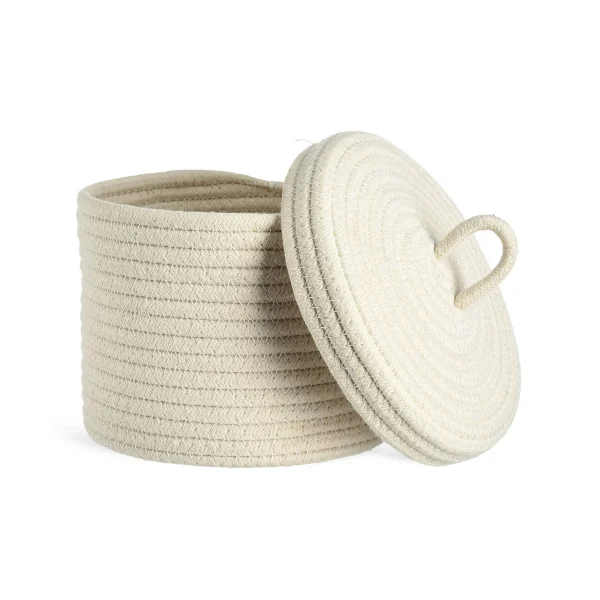 Depot Panier De Rangement Corde Avec Couvercle