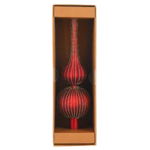 Depot Pointe D'Arbre En Verre Rainure^ Boules & Pointes D'Arbres