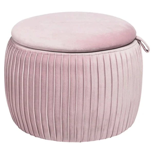 Depot Pouf En Velours Agnes Avec Espace De Rangement