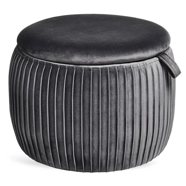 Depot Pouf En Velours Agnes Avec Espace De Rangement