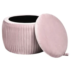 Depot Pouf En Velours Agnes Avec Espace De Rangement