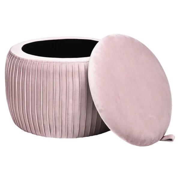 Depot Pouf En Velours Agnes Avec Espace De Rangement