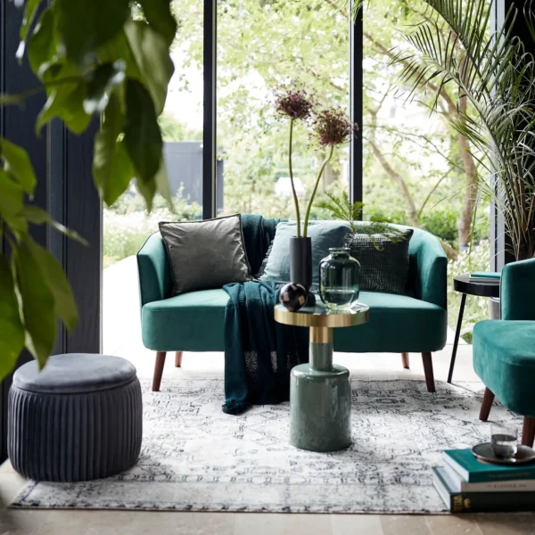 Depot Pouf En Velours Agnes Avec Espace De Rangement