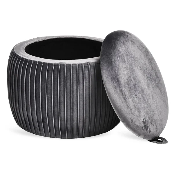 Depot Pouf En Velours Agnes Avec Espace De Rangement