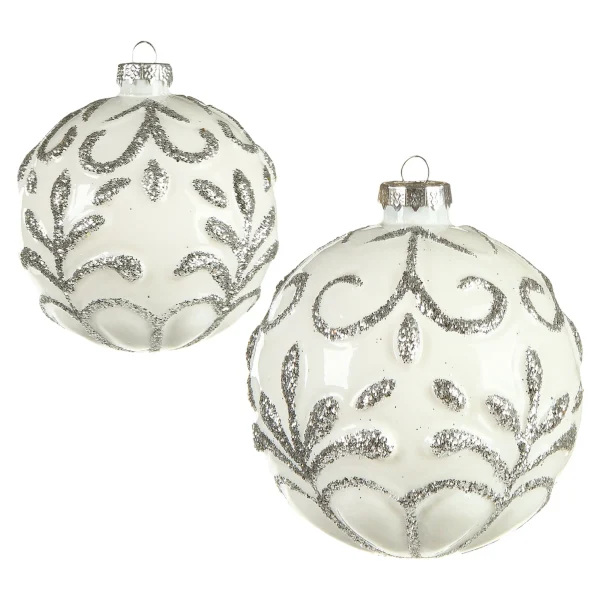 Depot Relief Kugel-Set Offweiss^ Boules & Pointes D'Arbres