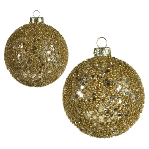 Depot Roundgranulat Kugel-Set Gold^ Boules & Pointes D'Arbres