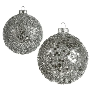 Depot Roundgranulat Kugel-Set Silber^ Boules & Pointes D'Arbres