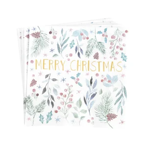 Depot Serviettes Christmas Aquarelle^ Linge De Table