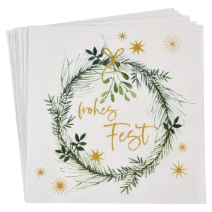 Depot Serviettes Couronne De Sapin^ Linge De Table