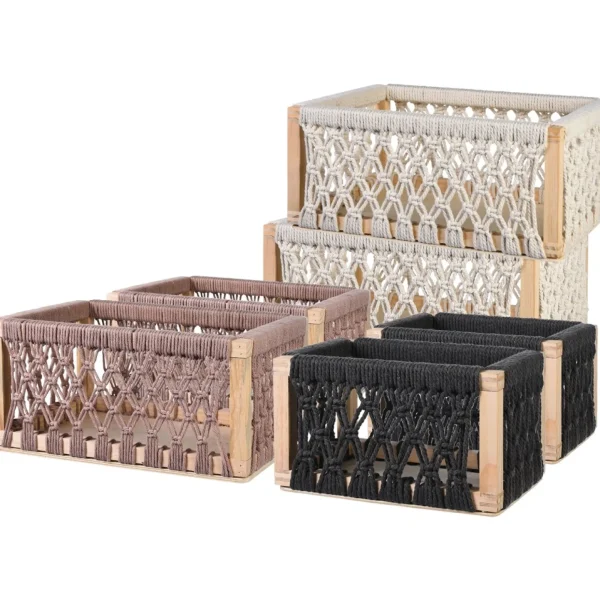 Depot Set De Boîtes De Rangement Macramee