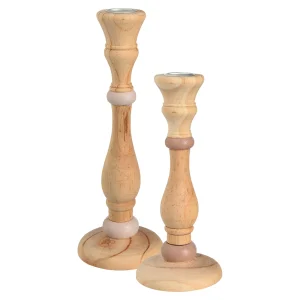 Depot Set De Bougeoirs Woody^ Lanternes & Chandeliers