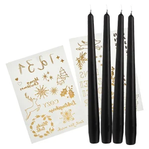 Depot Set De Bougies Pointues Avent Avec Autocollants Pour Bougies^ Bougies De L'Avent