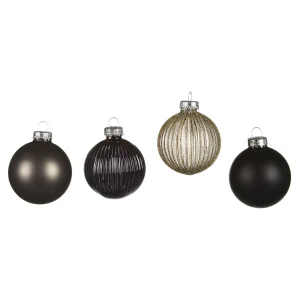 Depot Set De Boules De Noël En Verre Rainure^ Boules & Pointes D'Arbres