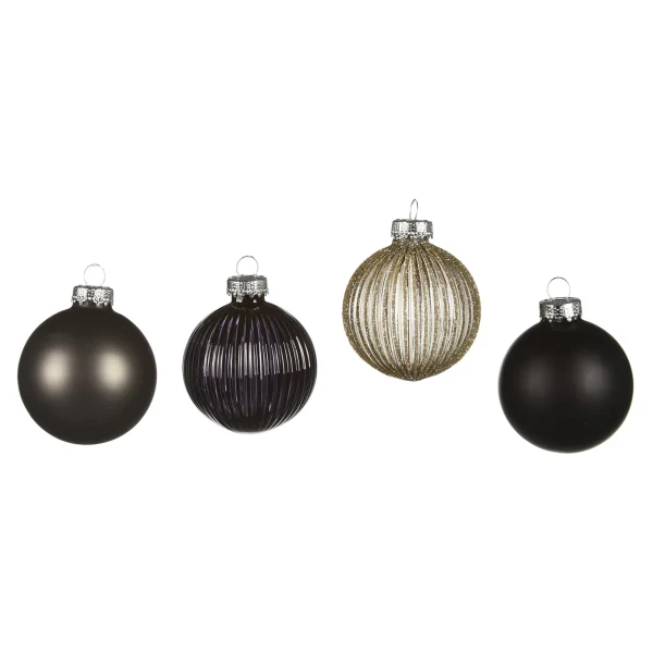 Depot Set De Boules De Noël En Verre Rainure^ Boules & Pointes D'Arbres