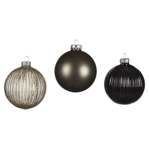 Depot Set De Boules De Noël En Verre Rainure^ Boules & Pointes D'Arbres