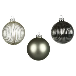 Depot Set De Boules De Noël En Verre Rainure^ Boules & Pointes D'Arbres
