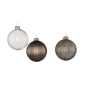 Depot Set De Boules De Noël En Verre Rainure^ Boules & Pointes D'Arbres