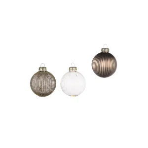 Depot Set De Boules De Noël En Verre Rainure^ Boules & Pointes D'Arbres