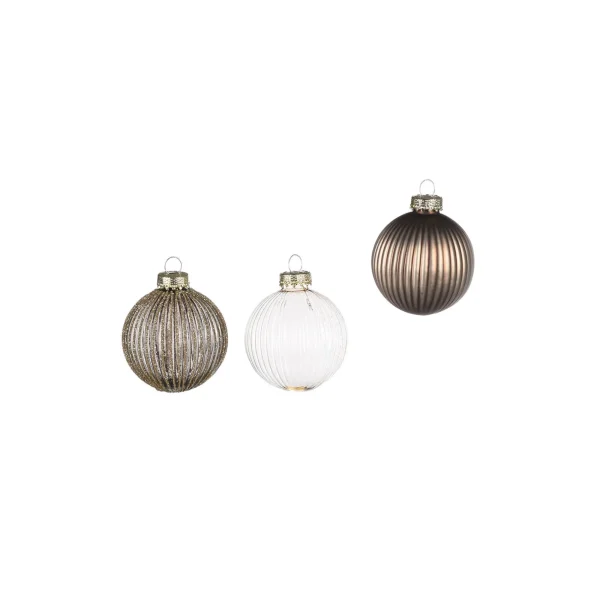Depot Set De Boules De Noël En Verre Rainure^ Boules & Pointes D'Arbres