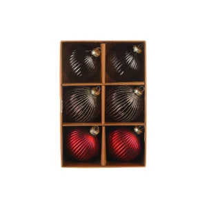 Depot Set De Boules De Noël En Verre Rainure^ Boules & Pointes D'Arbres