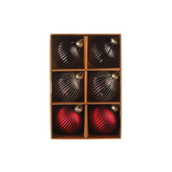 Depot Set De Boules De Noël En Verre Rainure^ Boules & Pointes D'Arbres