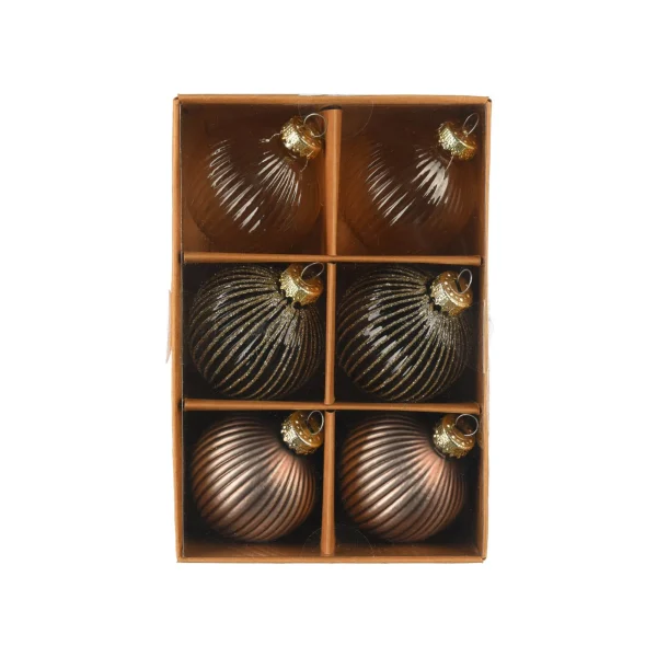 Depot Set De Boules De Noël En Verre Rainure^ Boules & Pointes D'Arbres