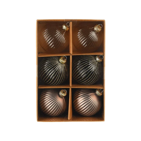 Depot Set De Boules De Noël En Verre Rainure^ Boules & Pointes D'Arbres