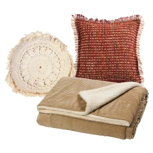 Depot Set De Coussins & Couverture Corduroy^ Couvertures, Peaux & Plus
