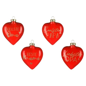 Depot Set De Décoration En Verre Pour L'Arbre Coeur Parents^ Pendentifs & Clips